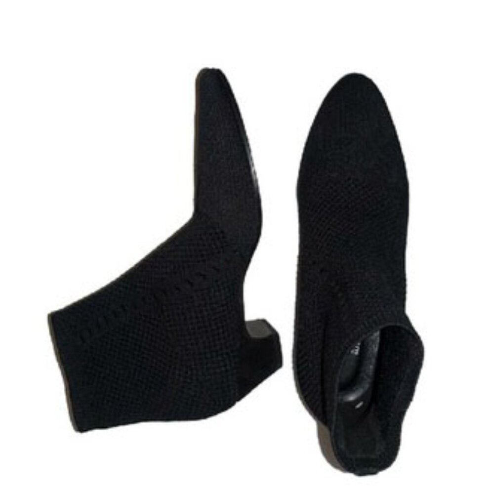 EILEEN FISHER Black Purl Sock Booties Size 7 - Picture 6 of 10
